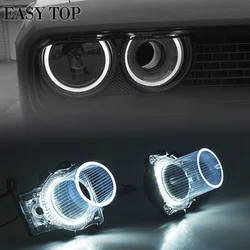 2PCS Car LED Headlight Air Inserts Assembly For Dodge Challenger 2015-2020