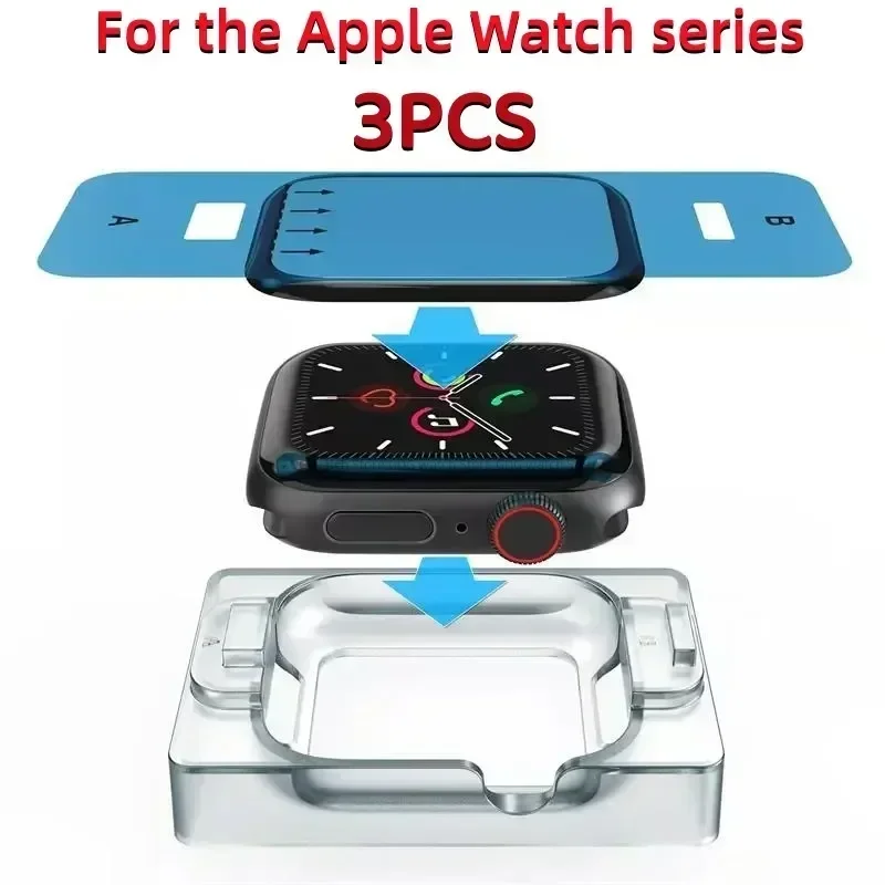 

3PCS Ceramic film For Apple watch Ultra2 10 9 8 7 49mm 46mm 45mm 41mm Screen protector For iWatch 6 5 4 SE 44mm 40mm 3 42mm 38mm