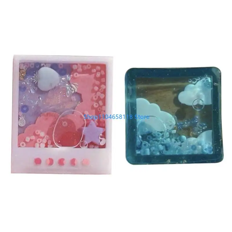 Cloud Window Frame Silicone Epoxy Resin Mold DIY Keychain Pendant for Bag Decor