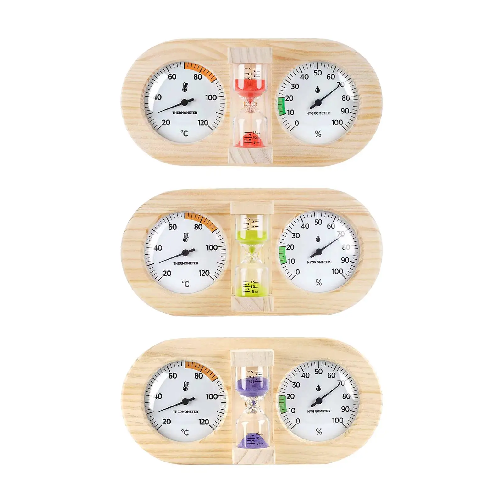 

Термометр для сауны, гигрометр и таймер, измеритель температуры и влажности, оборудование для домашнего использования, легкое считывание 3 в 1, для дома, отеля, в помещении