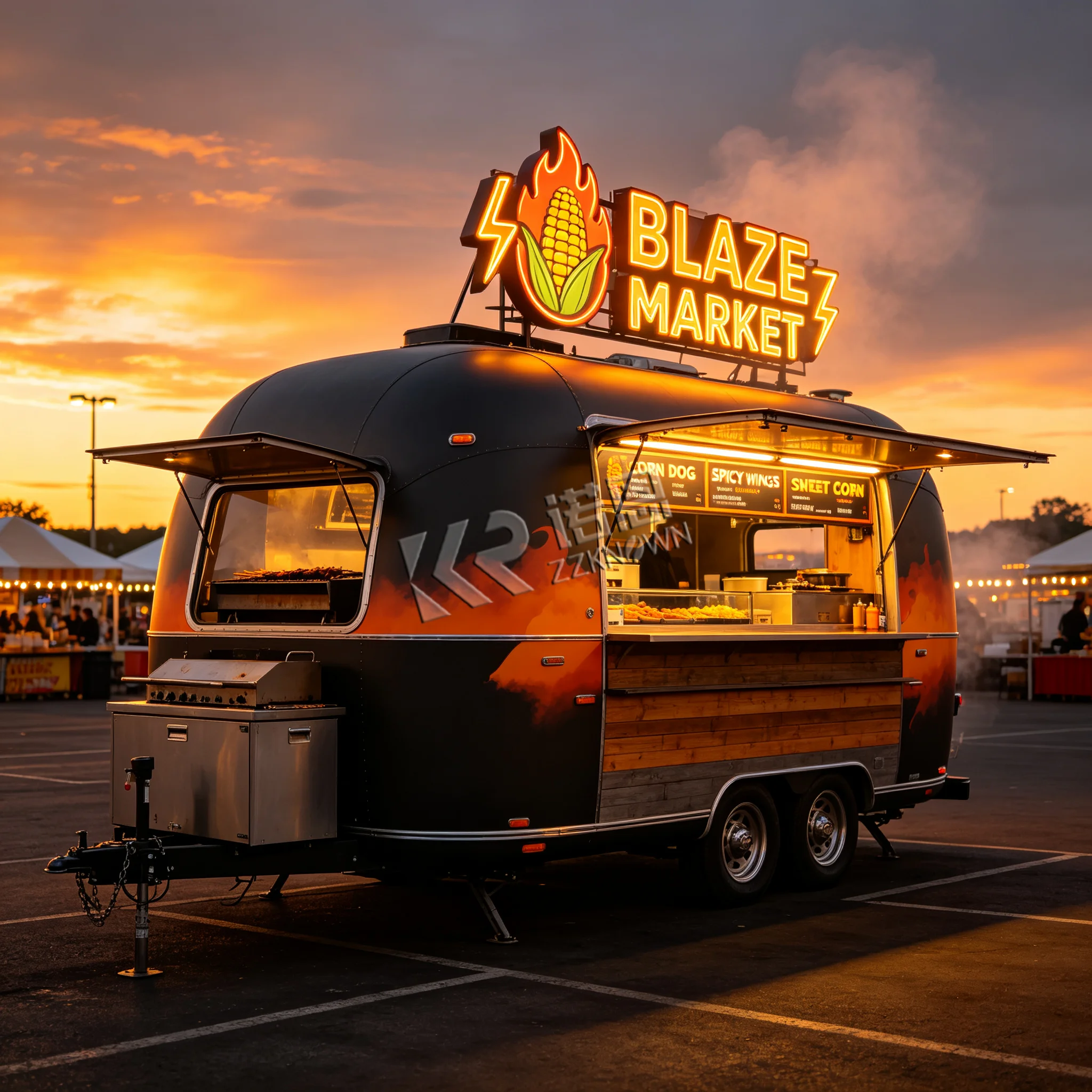 Custom Snack Mobile Food Van Cart Concession Food Trailer with Fully Equipped Food Truck Trailer DOT Approved for Sale