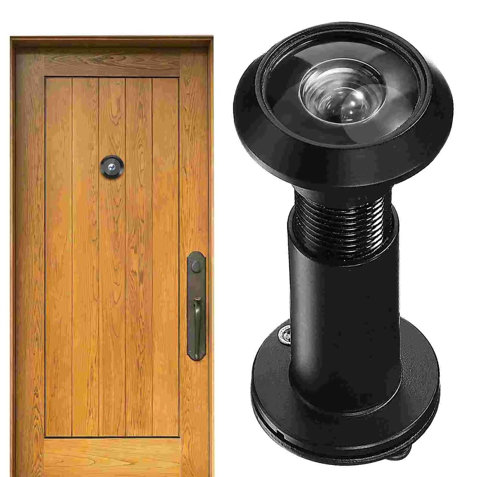 Door Peephole Front Viewer Wide Angle Privacy Cover Stainless Steel For