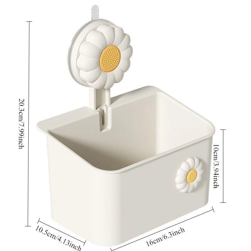 Rak Kotak Penyimpanan Kosmetik Silikon Pengisap Pengatur Bumbu Terpasang Di Dinding Tanpa Pengeboran Penyimpanan Dinding Pengatur Dapur