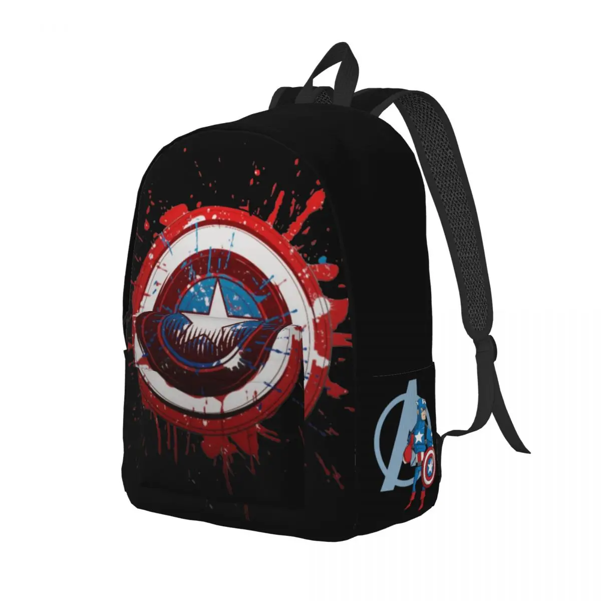 Vintage Hot Selling Marvel Laptop Bag Camping Multi Compartment Captain America Teenager Children's Bags Back To School Gift