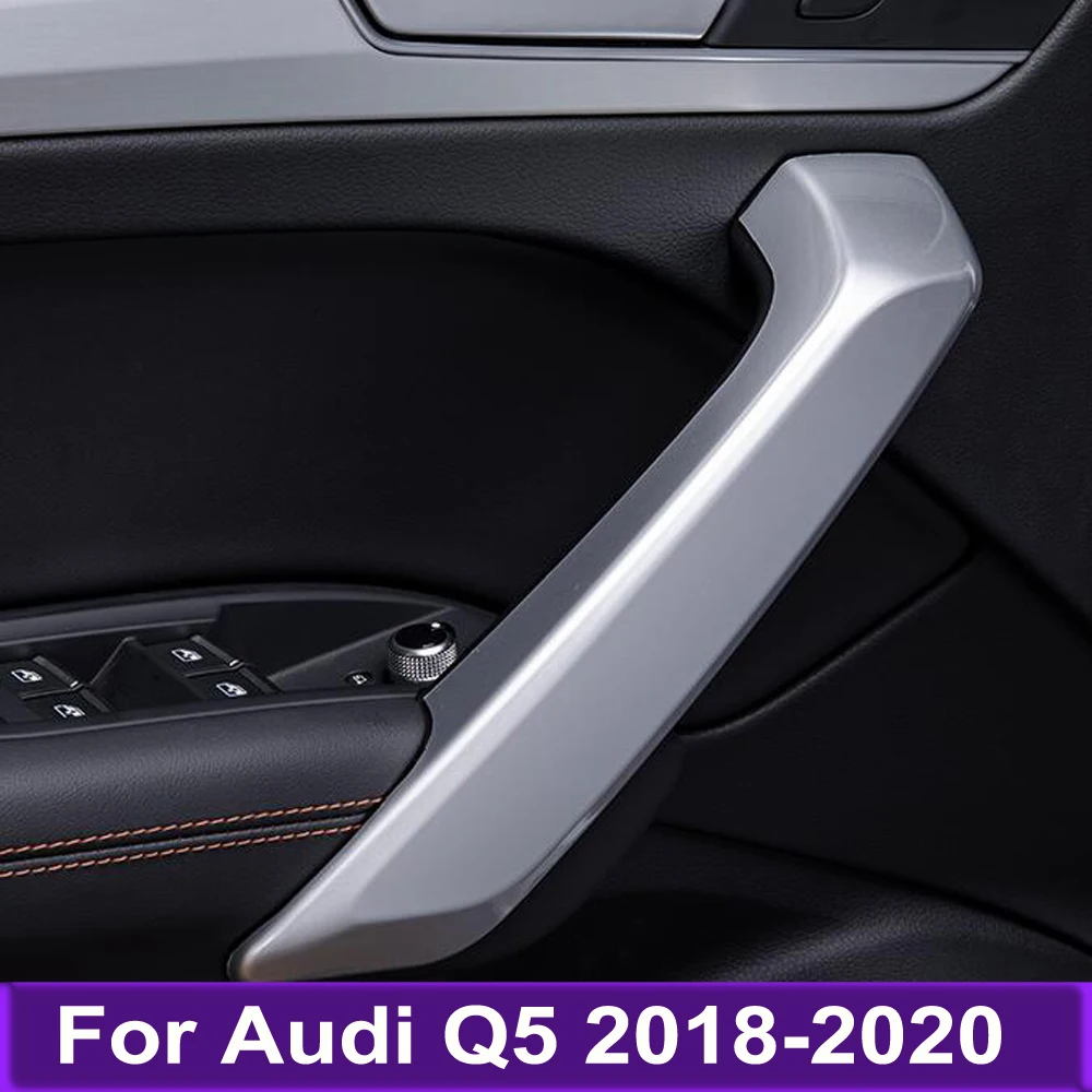 

Styling Car Inner Accessories Door Armrest Handle Decoration Cover Trim For Audi Q5 2018 2019 2020 ABS Carbon Fiber