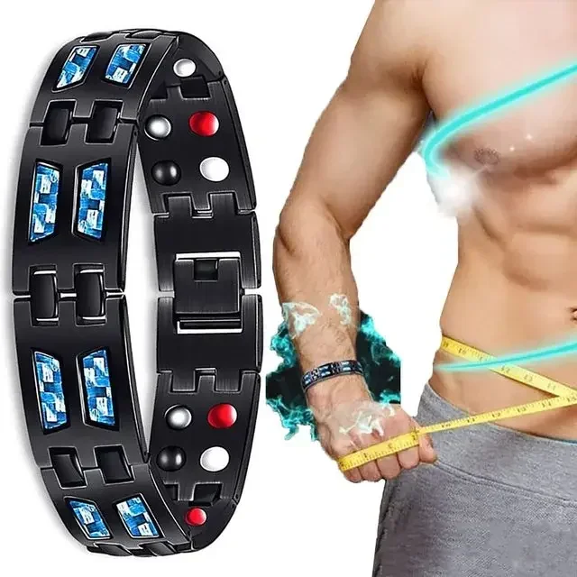 Pulsera Pulsera de Fibra de Carbono Pulsera de Terapia Magnética de Titanio Magnetoterapia Pulseras Reafirmantes Corporales a Juego Брас wegeko Ж misce
