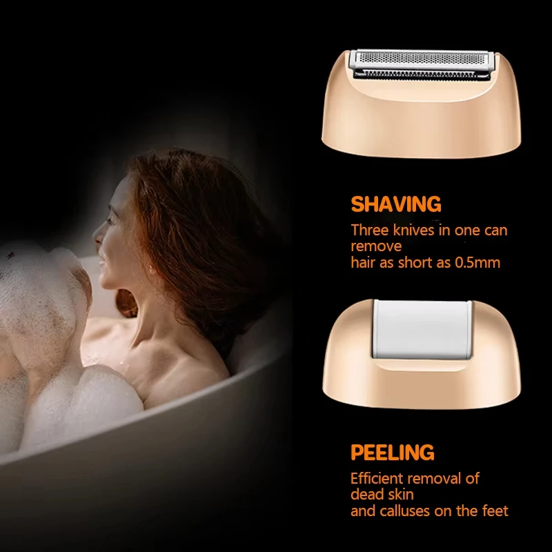 جهاز إزالة الشعر من كيمي ، ماكينة حلاقة نسائية ، إزالة شعر شخصية ، ساحب شعر ، قطعة أثرية كهربائية بيضاء ،