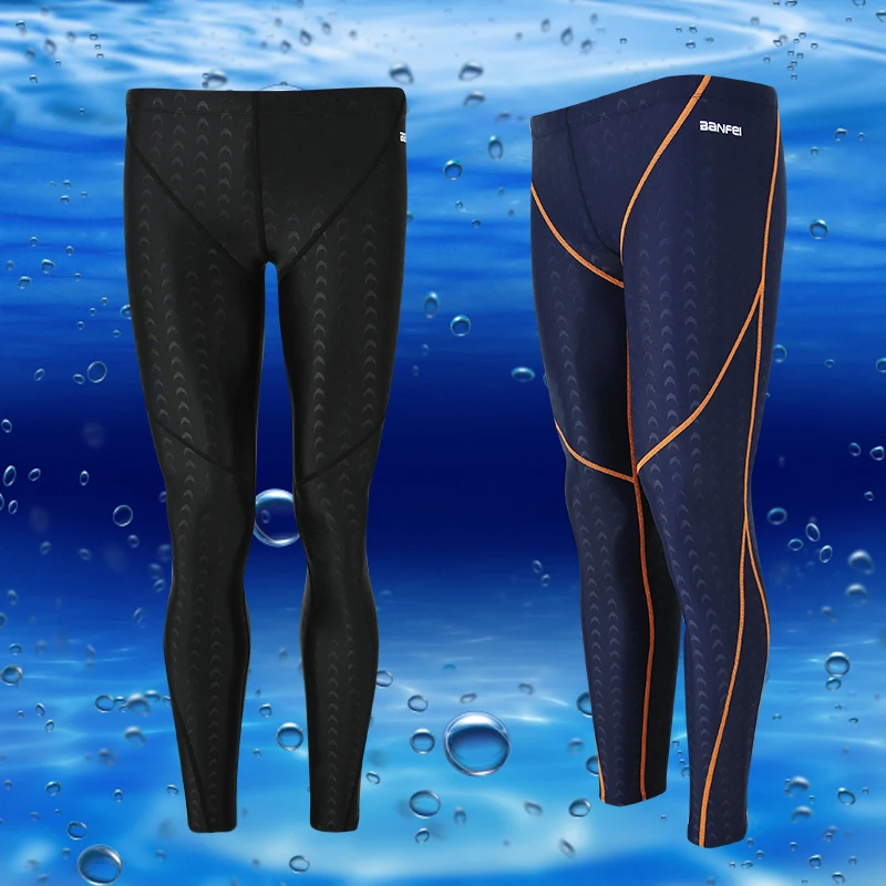 

Professional Swimming Pants Men Swimwear Long Swimming Trunks Man Swimsuit Men's Tights Beach Sport Swim Wear Bathing Suits