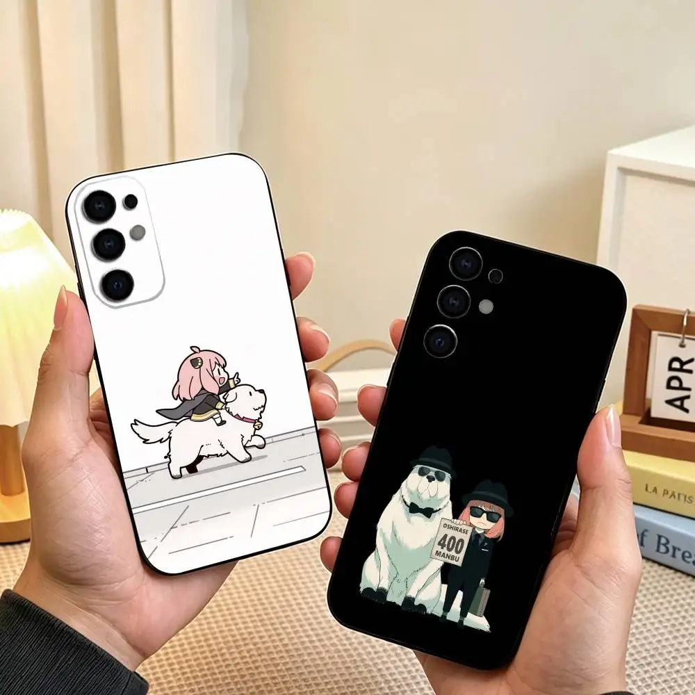 SPY FAMILY Anya Forger  Phone Case Black Silicone Soft For Samsung S26,S25,S24,S23,S22,S21,S30,Ultra,Plus,Fe,Lite Gift