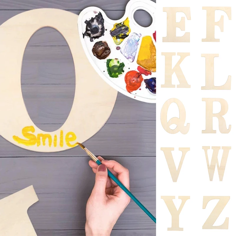 DIY 30cm Wooden Letters For Wall Decorations Crafts Nursery Kids Baby Room Alphabet Name Word Wedding Party Art Home Decor