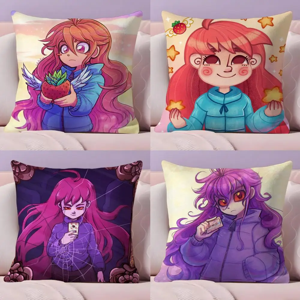C-Celeste Game Moive Cushion Cover Plush Fabric Soft Double-Sided Printed Sofa Warm Winter Home Gift Pillow Cover