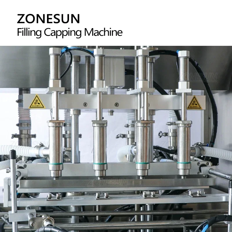 ZONESUN Automatic Liquid Filling and Capping Machine Line for Irregular Shaped Bottles Cosmetic Food Beverage Packer