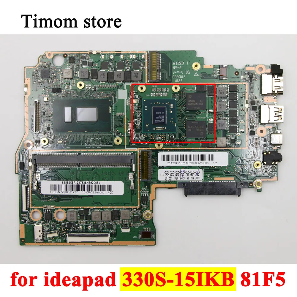 

I78550U I58250U I38130U UMA GPU R540 R535 2G 4G MB для Lenovo ideapad 330S-15IKB 81JN 81F5 оригинальная материнская плата для ноутбука