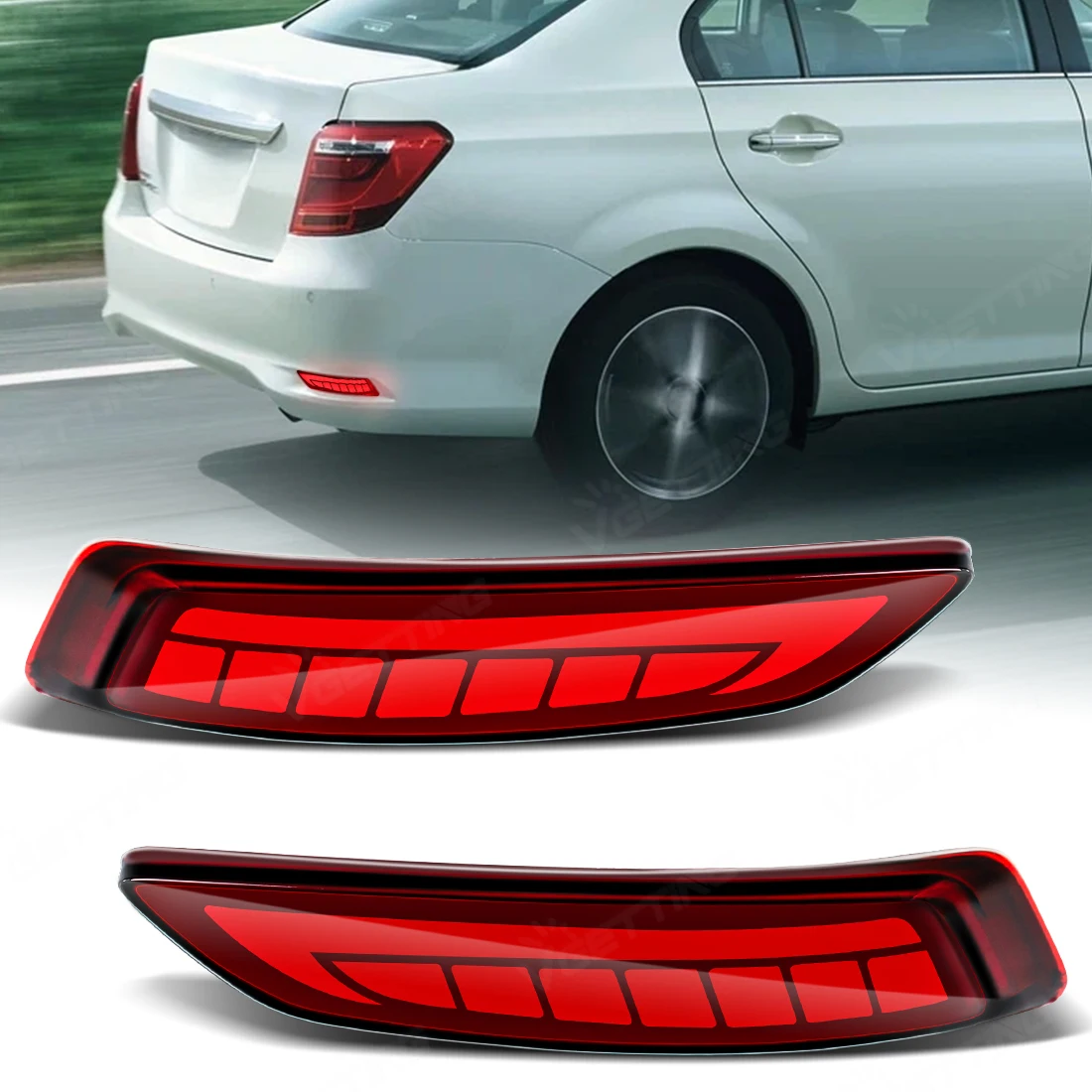 LED Rear Bumper Reflector Lights For Toyota Axio Corolla 2015 2016 2017 2018 For Lexus LS460 LS600hL 81910-50010 81920-50010