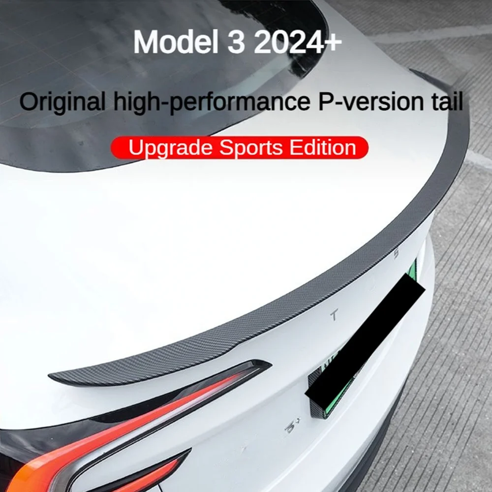 ABS Model 3 Highland 2024 2025 2026 Oryginalny Spoiler Do Tesla Model 3 Tylna Klapa Bagażnika Skrzydła Modyfikacja Części Zewnętrzne Samochodu Stylizacja Samochodowa — zdjęcie 3