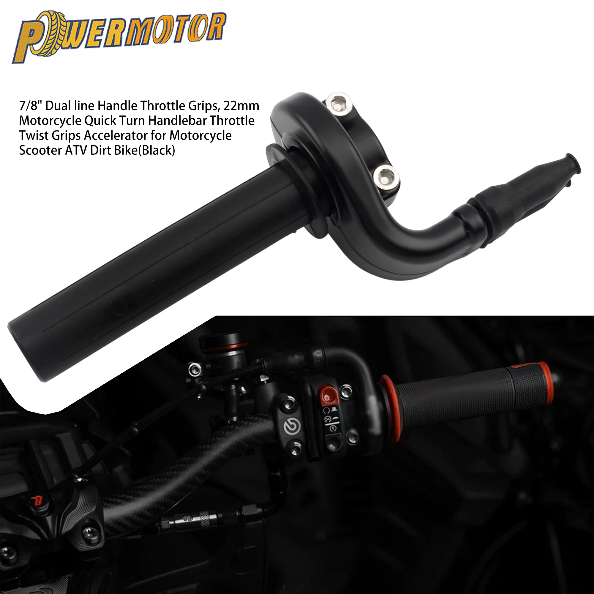 

Universal Motorcycle Dual Line Throttle Grip Handle Grips Throttle Accelerator for KTM Honda Scooter DirtBike Modification Parts