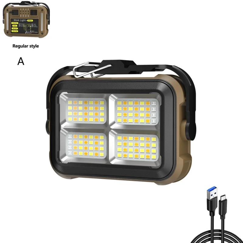 Noodlamp op zonne-energie Opladen Buiten Ultralange camping Camping Nachtmarktkraampjes Tent Huisverlichting Lange batterijduur