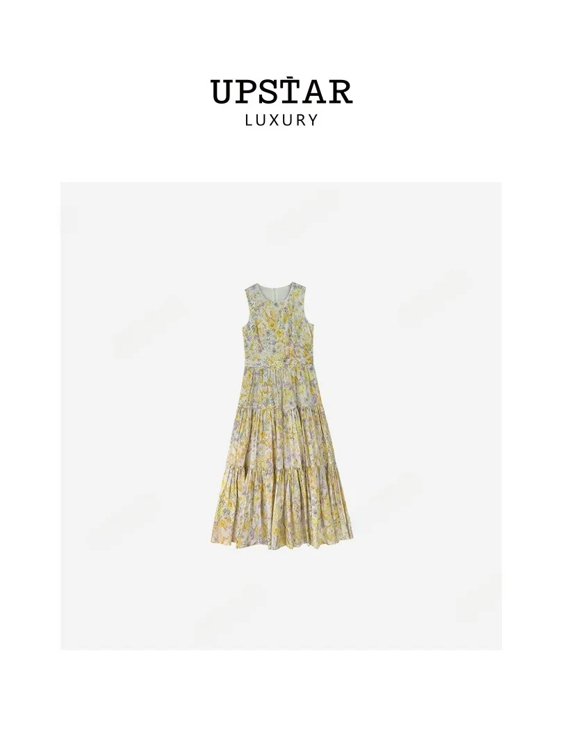 

Faionable Summer New Arrival Slimming Vest Dr High Waist A-Line Skirt Cotton Material Ci Walk Suitable for Middle-Aged...