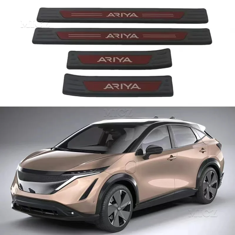 

For Nissan Ariya 2023 2024 Car Styling 4PCS Stainless Steel Door Sill Plate Auto Pedals Protector Cover