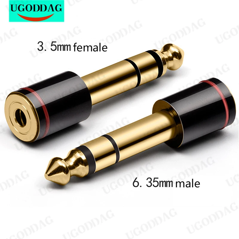 1 Pcs Durable 6.35mm 1/4 Male To 3.5mm 1/8 Female Connector Stereo Headphone Adapter Audio Jack Adapter For Aux Cable Headphone