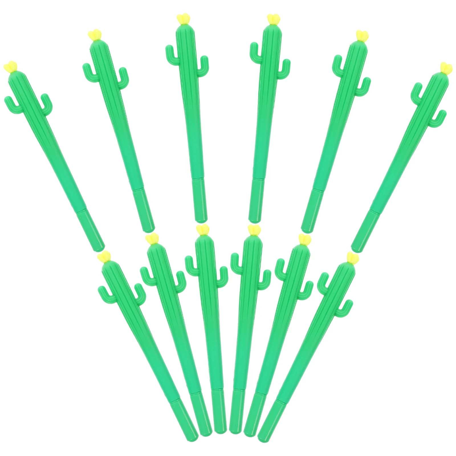 

12 Pcs Cactus Gel Pens Moderately Thick Barrel Safe Practical PVC Material Writing Drawing Coloring Marker School Office Use