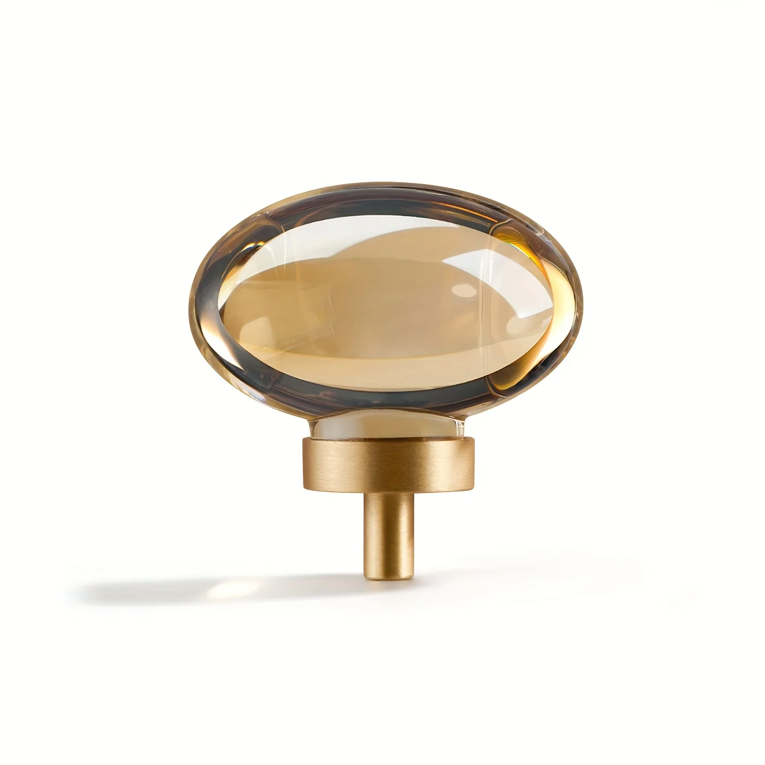 Champagne Golden Crystal Brass Drawer Handles Glass Brushed Golden Pulls Modern Minimalist Cabinet Handles Wardrobe Door Pulls