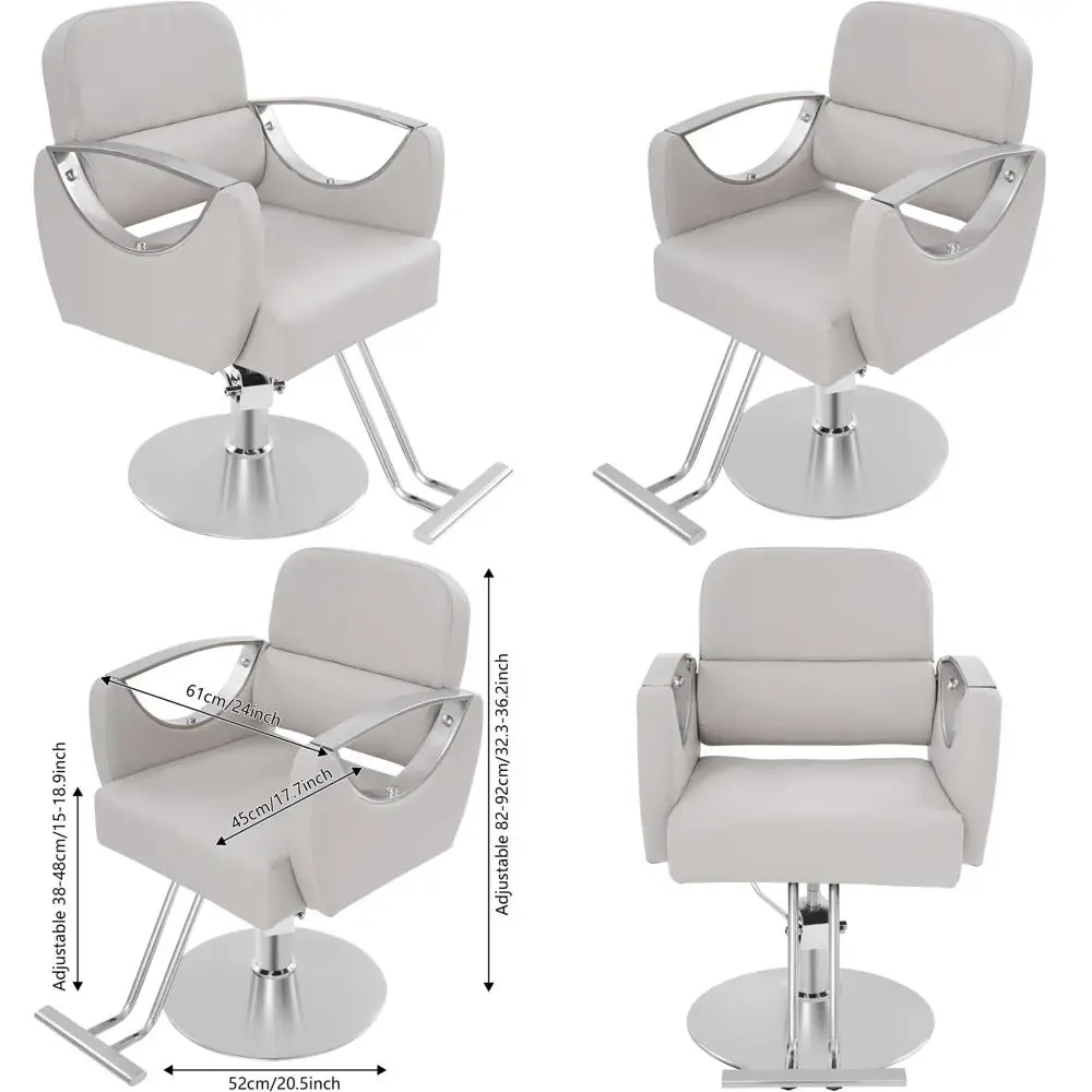كراسي صالون هيدروليكية بارتفاع قابل للتعديل لمصففي الشعر، دوارة 360 درجة، معدات تجميل عالية الجودة لصالونات الشعر #1