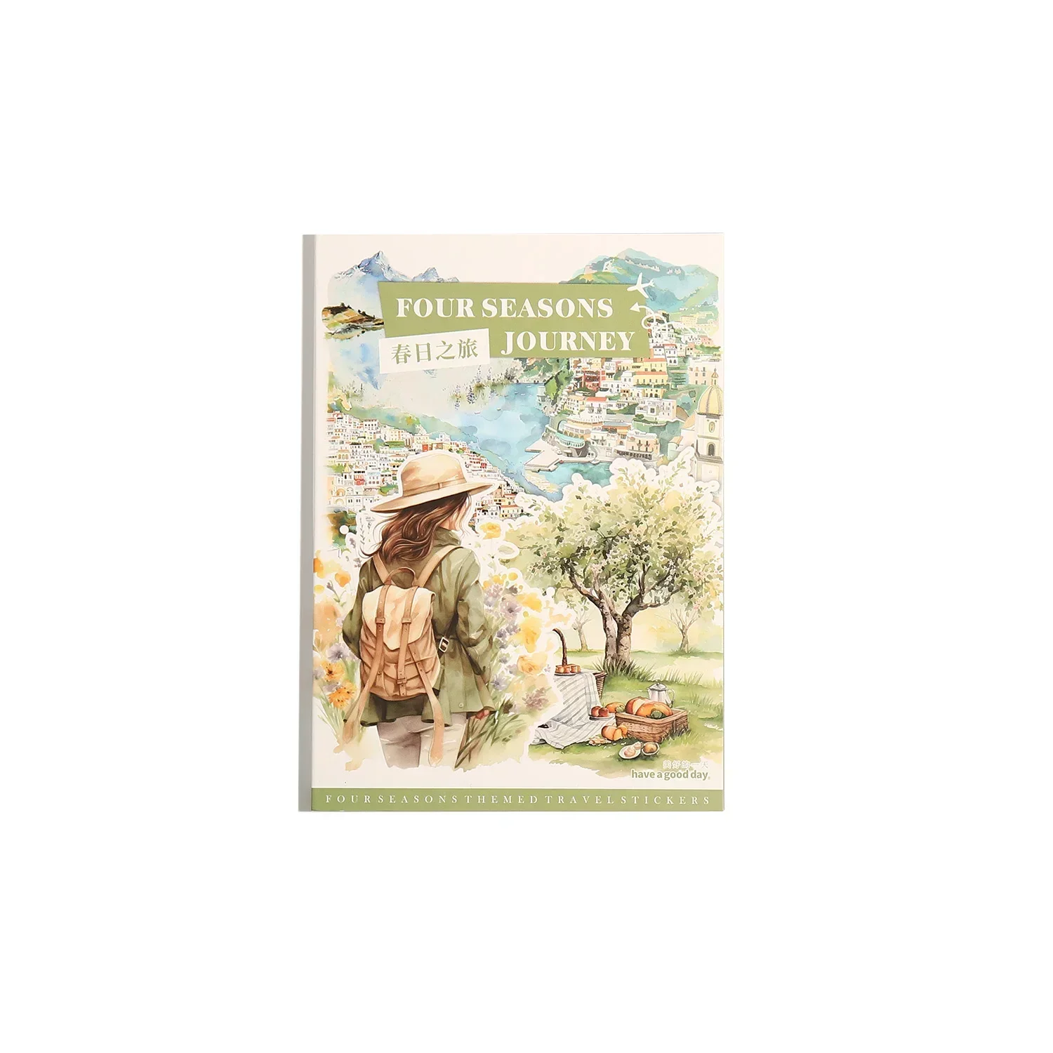 Four Seasons Journey Series Vintage Travel Character Landscaping PET Sticker Book Creative Journal Material Collage Stationery