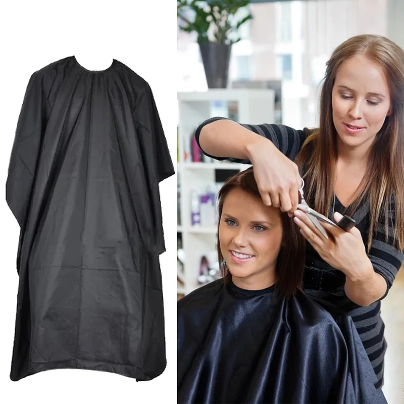 

Hair Cutting Cape Pro Salon Hairdressing Hairdresser Cloth Gown Barber Black Waterproof Hairdresser Apron Haircut Capes