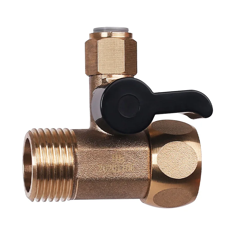 Válvula de Esfera PE Tubo de Purificador de Água, Liga de Cobre, Plástico 3-Way Adapter, Tap Connector, Acessórios de Hardware, 3/8 \