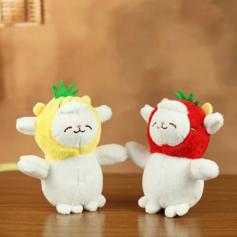 14cm Stuffed Sheep Plush Toy Eat Melon Stuffed Sheep Toy Watermelon Strawberry Lemon Plush Soft Toy For Kid Christmas Gifts