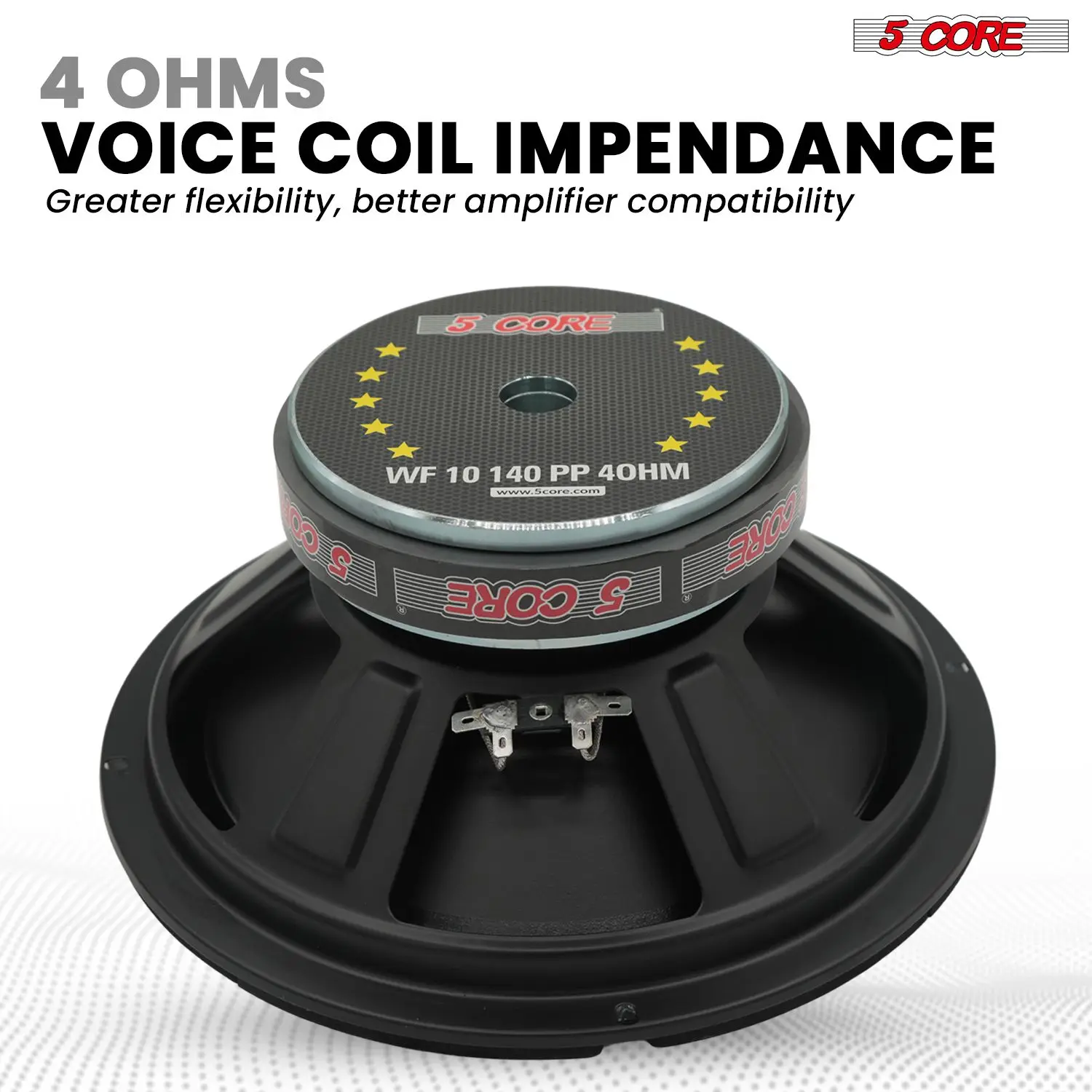 Woofer da 10 pollici Subwoofer audio per auto da 300 W Impedenza da 4 Ohm Sostituzione dei bassi profondi Sub w 40 Oz Y30 Magnete Poli cono Surround in gomma