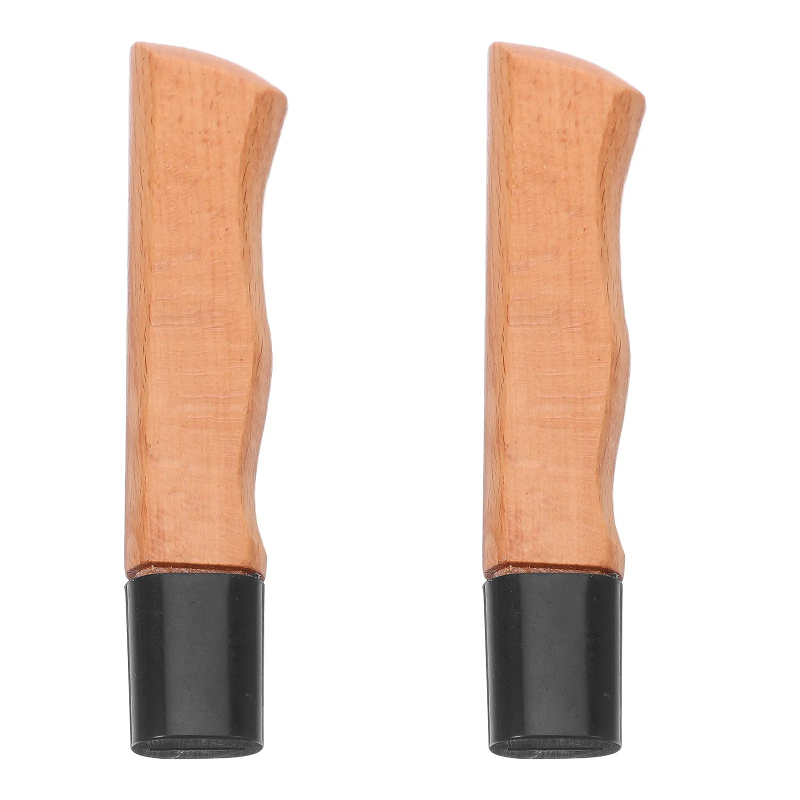 2Pcs Wood Handle Kitchen Knife Replacement Ergonomic Non-Skid Cutter Grip Repair Tool for Knife Handle Material Scales