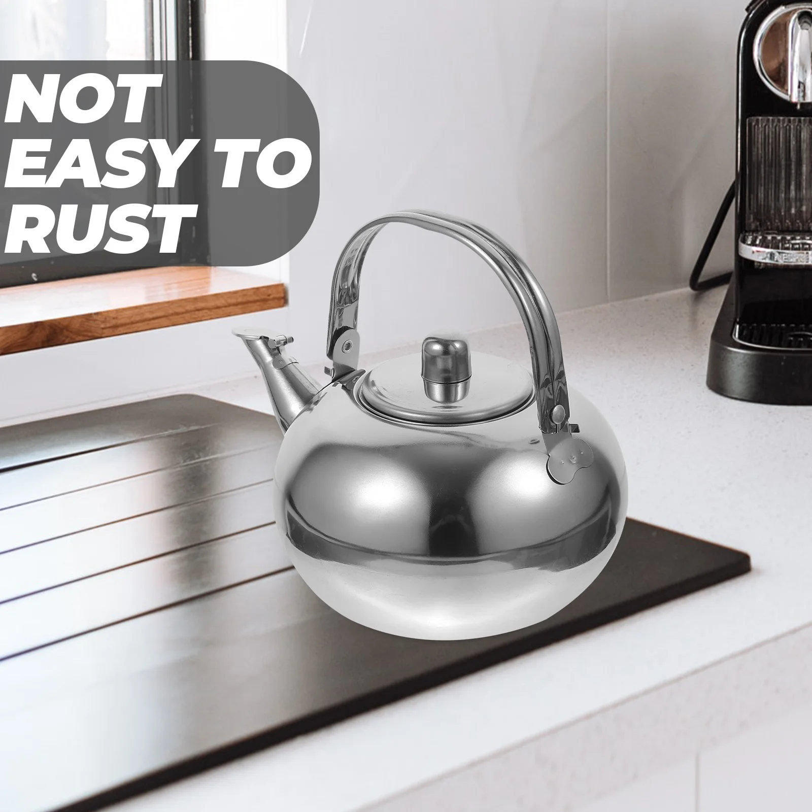 

1.5L Stainless Steel Tea Pot Thick Wall Vacuum Insulated Thermal Carafe For Home Office Travel Silver Water Jug Kitchen Barware