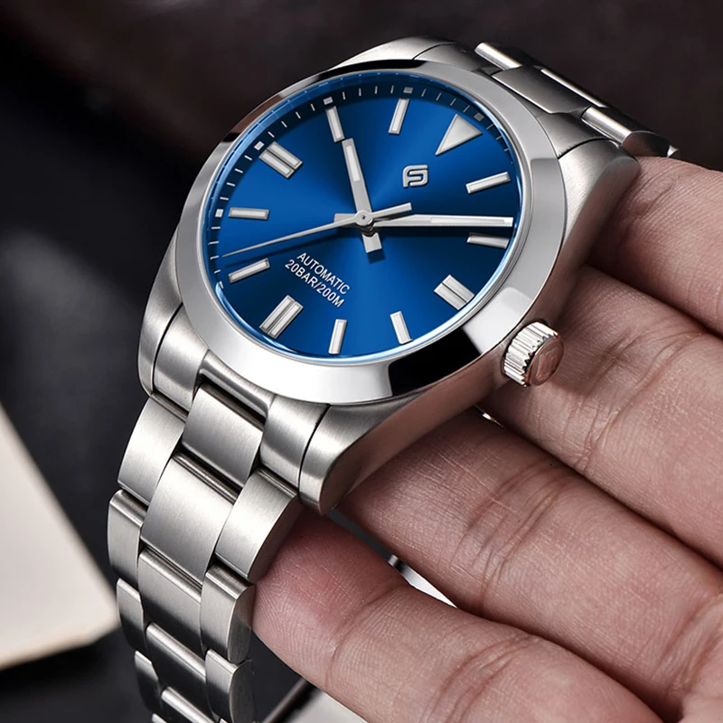 TERAMI NEW Luxury Men Dress Watch NH35 Roman Numeral Sunray Dial Classic Automatic Mechanical 3C AR Sapphire 20Bar reloj hombre