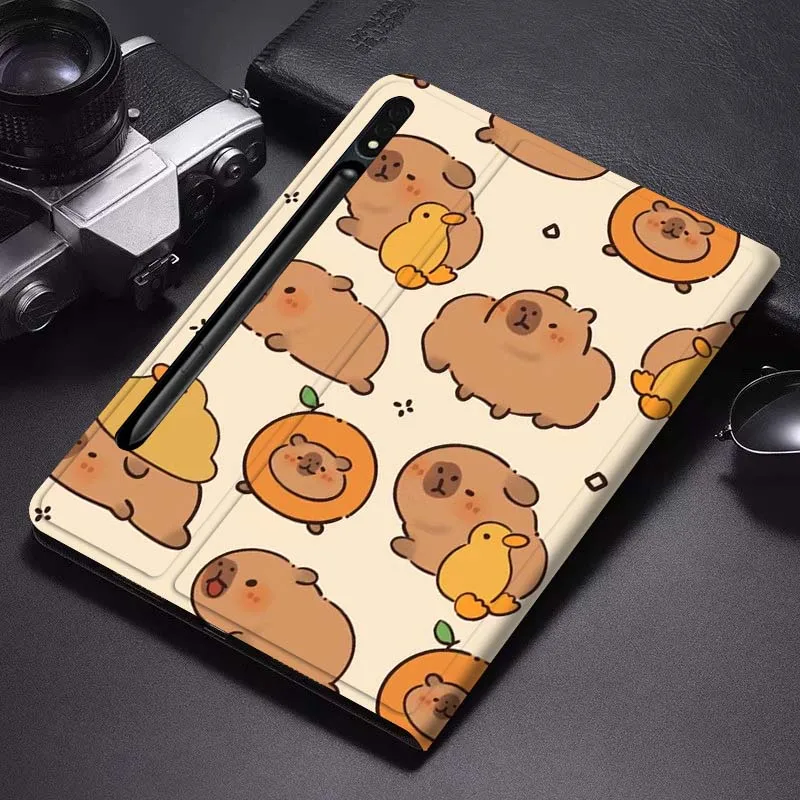 

Мягкий гибкий чехол для планшета Samsung Galaxy Tab S6 S7 S8 S9 S10 FE Plus Lite с милым рисунком капибары, подарок