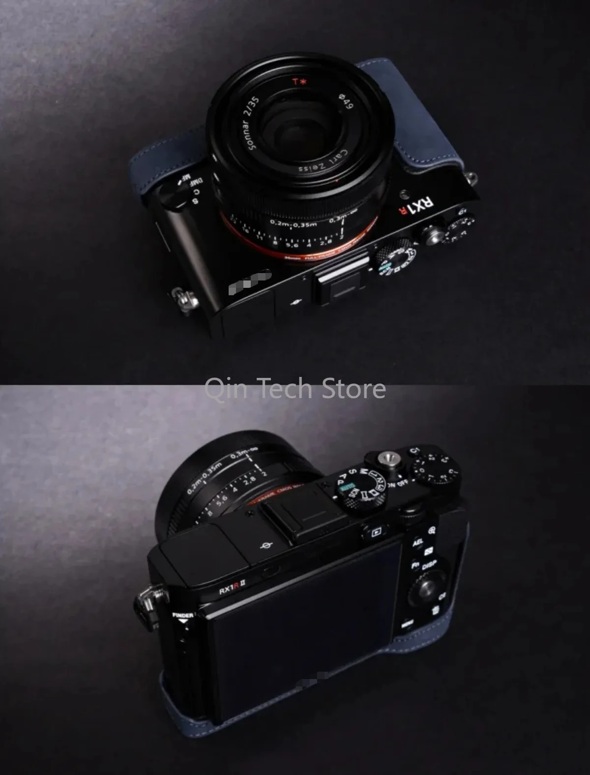 Genuine Real Leather Camera Bag Protect Case Cover Base Grip Shoulder Belt Neck Strap For Sony RX1R ii RX1R2 RX1RII