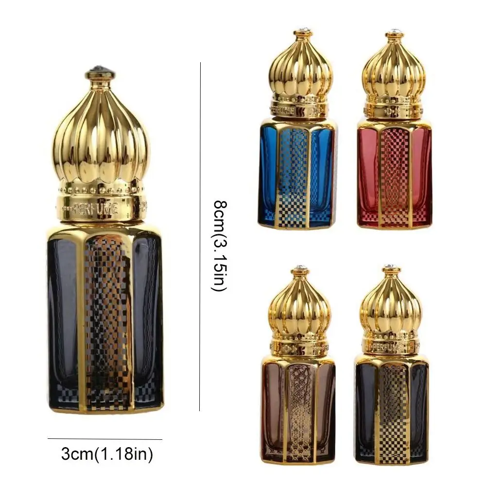 Portable Electroplating Mini Dropper Bottles 6ml Refillable Perfume Bottle Luxury Empty Essential Oil Bottle Travel