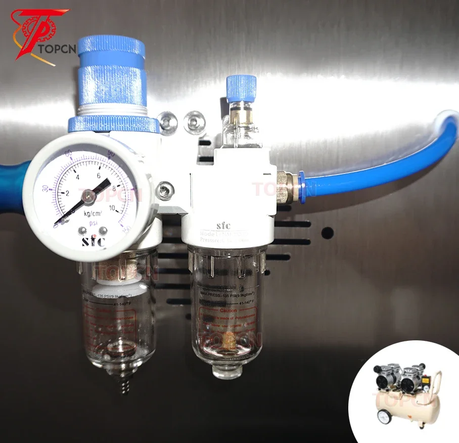 4 Diving Nozzles Magnetic Pump Automatic Desktop CNC Oil Liquid Water Filler With Conveyor Perfume Filling Machine