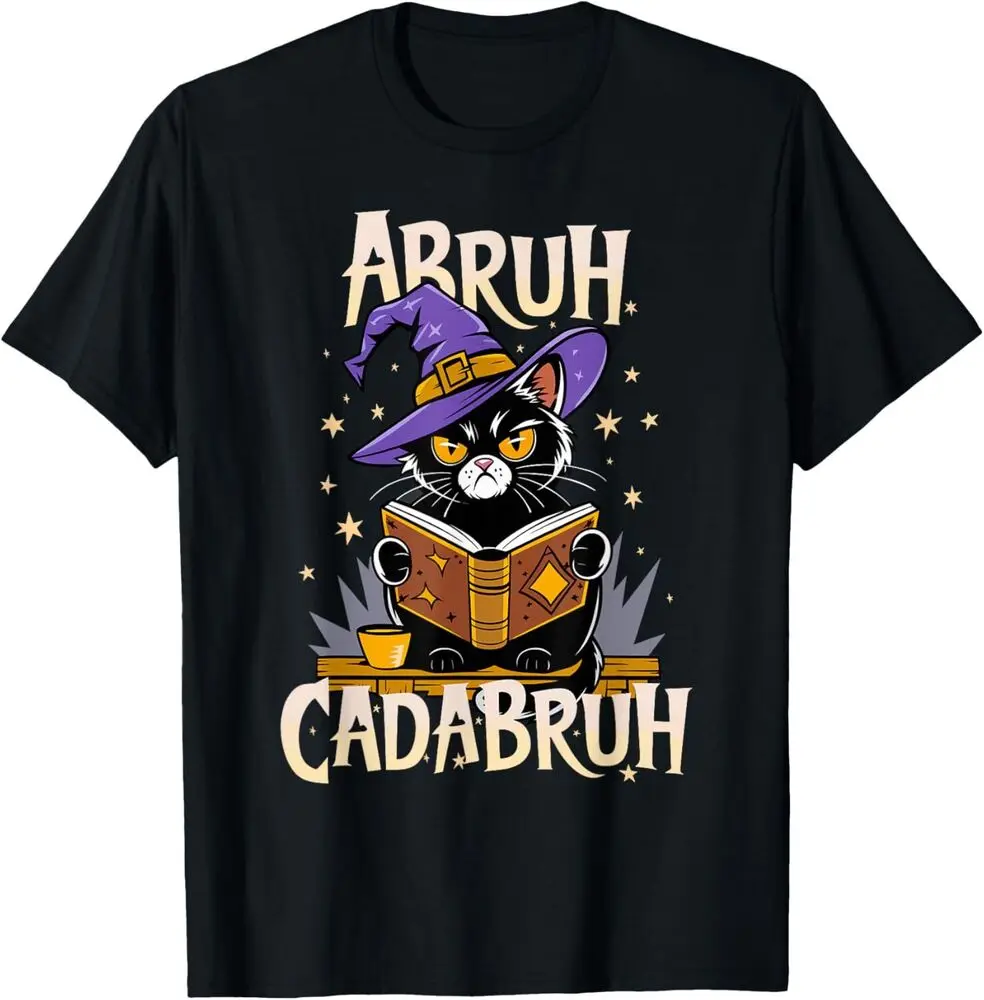 Halloween Cat Witch Bruh Meme Design T-Shirt