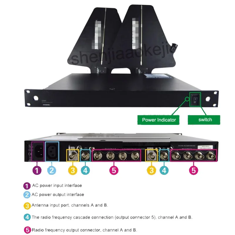 UA845 + UA870 микрофонная антенна усилитель, сценический приемник, усилитель, бесконечное усиление серии 500m 110V-220V