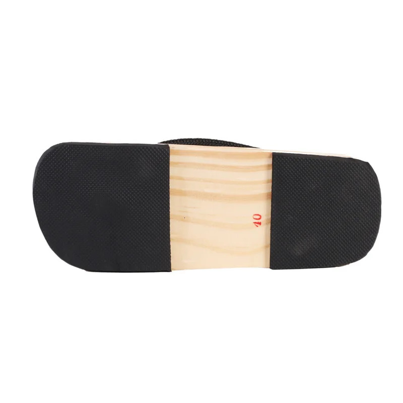 Zuecos de madera de Anime japonés para hombre, chanclas tradicionales, Zapatillas de casa, sandalias de playa al aire libre, disfraz