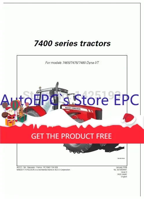 

Руководства по ремонту AutoEPC Massey Ferguson 2022, Великобритания + SA + NA