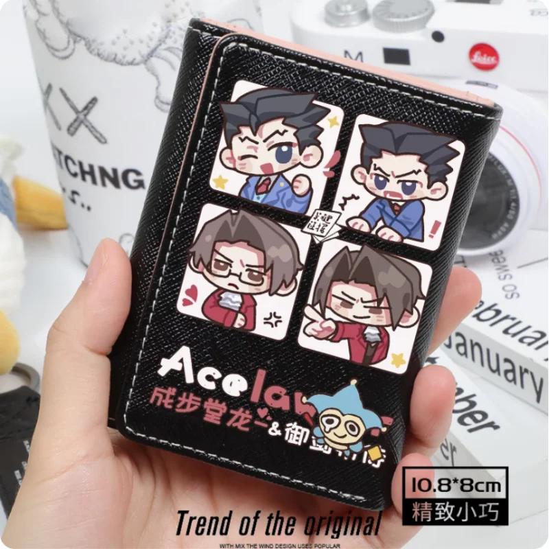 Anime Ace Attorney Fashion Wallet PU Purse Card Coin Hasp Money Bag Cosplay Gift B741