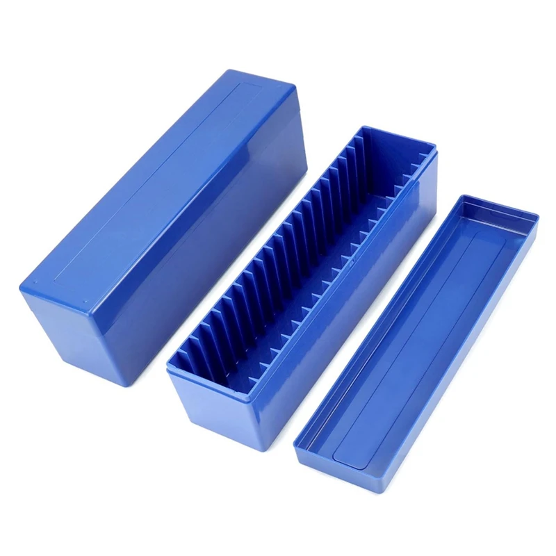 2Pcs Coin Slab Storage Box Plastic Coin Box Coin Compatible With 20 Slab Coin Holders, For Collectors Coin Storage Blue