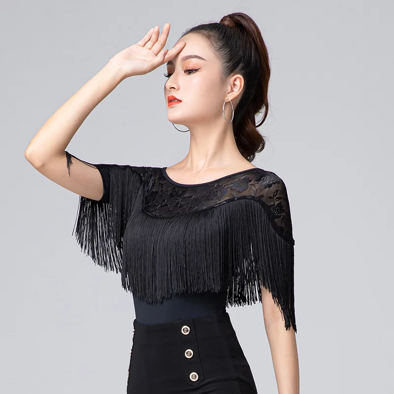 Modern Latin Dance Costume Dancing Clothes Form Training Female Teacher Training Walk Show Etiquette Modern Dance Top