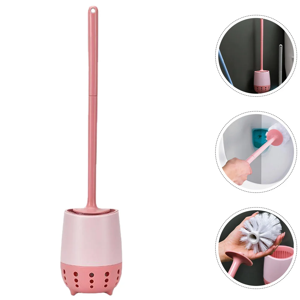 

1Set Bathroom Toilet Brush Set Wall Mounted Holder Efficient Cleaning Tool Scrubber Brush Bowl Cleaner Bathroom Cleaning