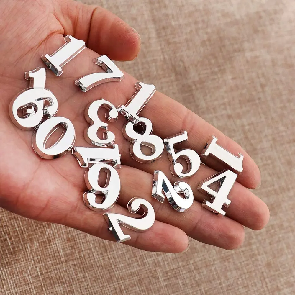 1Set DIY Clock Numerals Roman Numerals Wall Digital Clocks Replacement Parts Removable Home Art Decal Sticker Quartz Clock Parts