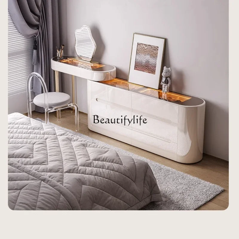 

FG44-*Six-chest dresser integrated with lock light luxury high-end cream wind