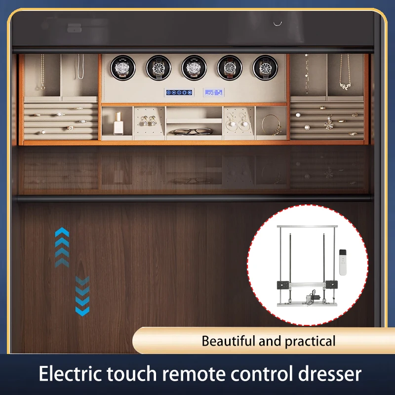 

Dressing Table Electric Lift Table Remote Control Home Fully Automatic Intelligent Motor Table Retractor Multi-Function Hardware